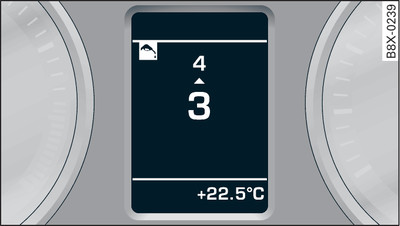 Instrument cluster: Advanced gear-change indicator